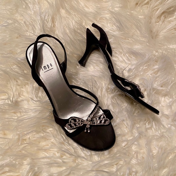 Shoes - Black lmpo Butterfly embellished heels